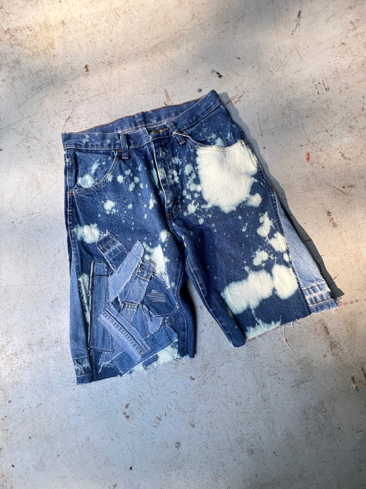 "Patchwork" Jorts Medium Wash