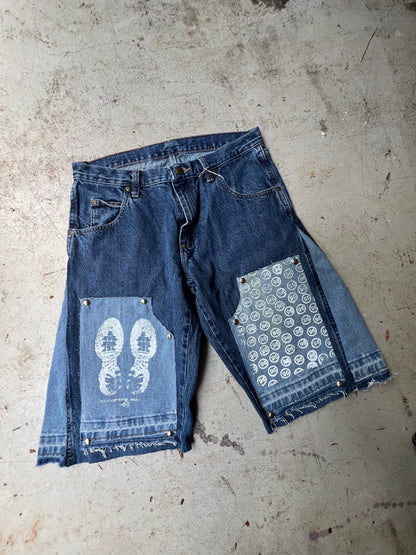 "96" Carpenter Jort Dark Medium Wash