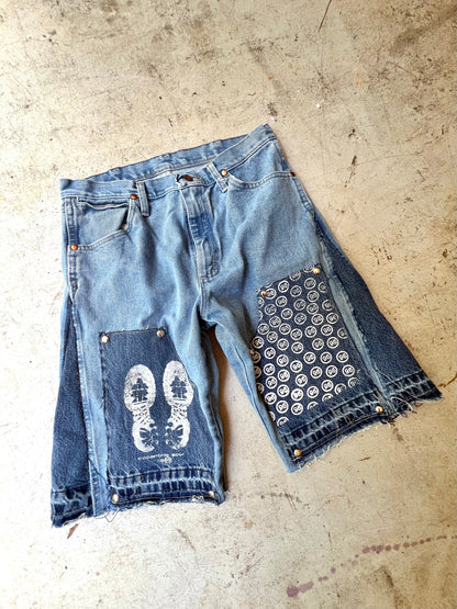 "96" Carpenter Jort Light Wash