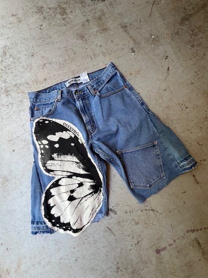 "Butterfly" Medium Wash Jorts