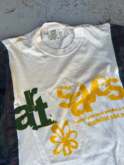 "Art Saves" Flannel Tee