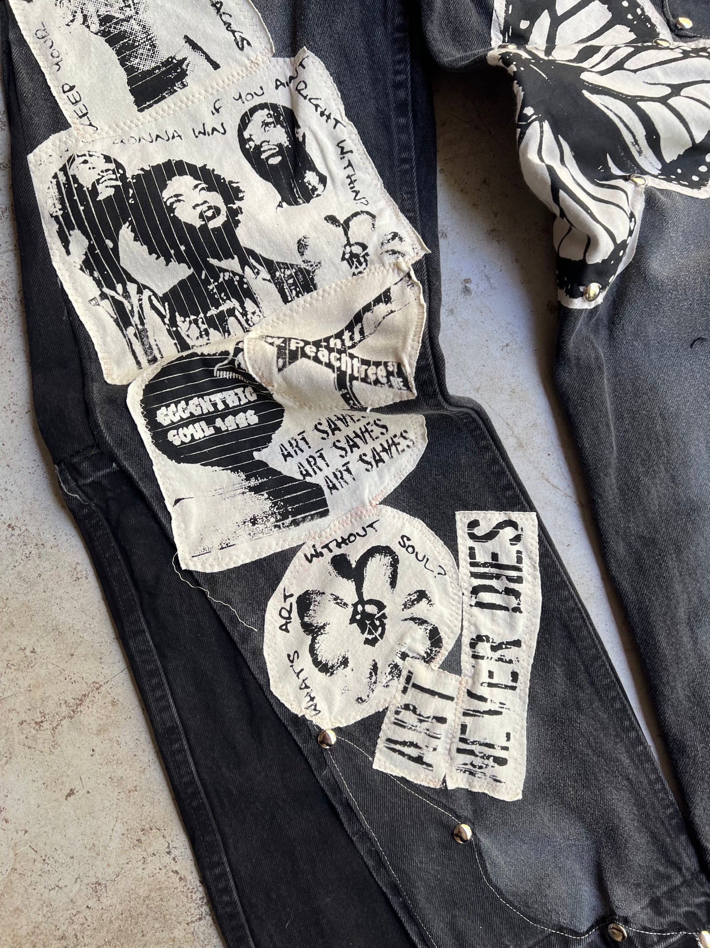 "Bloom" Denim 1 of 1 Mid Wash Black