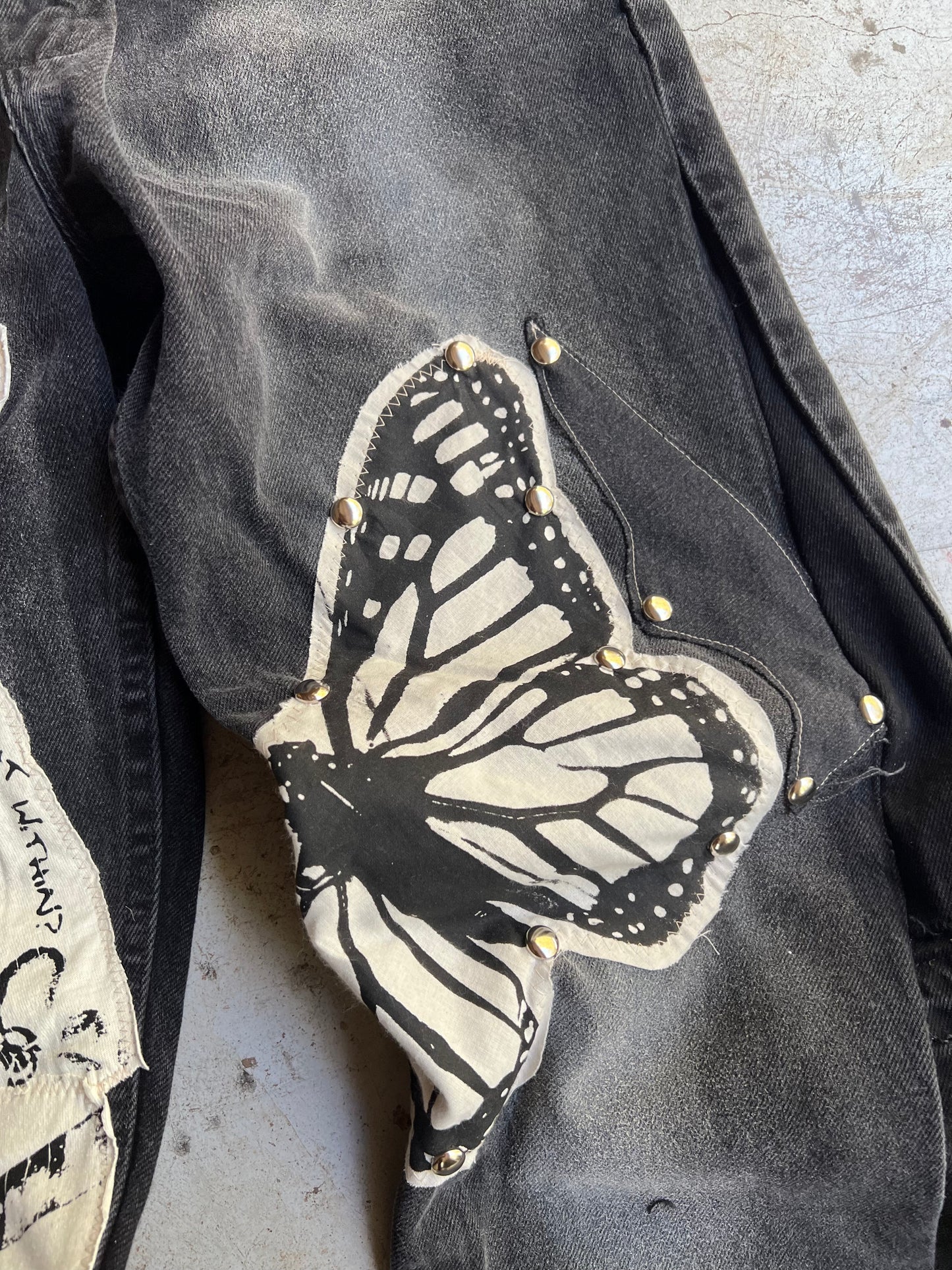 "Bloom" Denim 1 of 1 Mid Wash Black