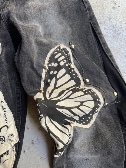 "Bloom" Denim 1 of 1 Mid Wash Black