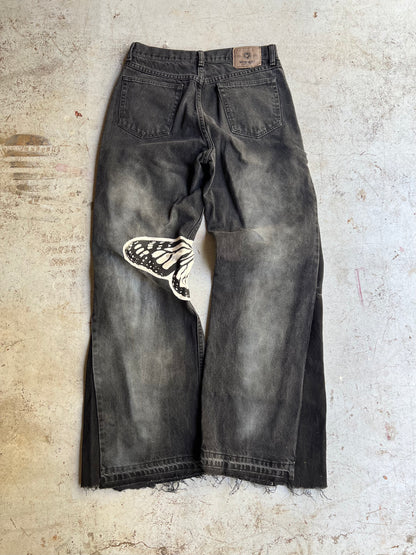 "Bloom" Denim 1 of 1 Mid Wash Black