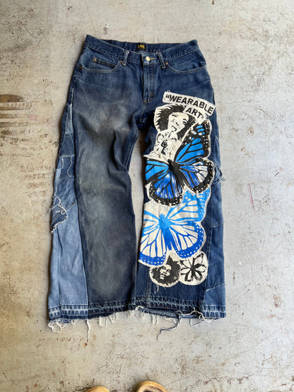 "Bloom" Denim 1 of 1 Dark Blue Wash