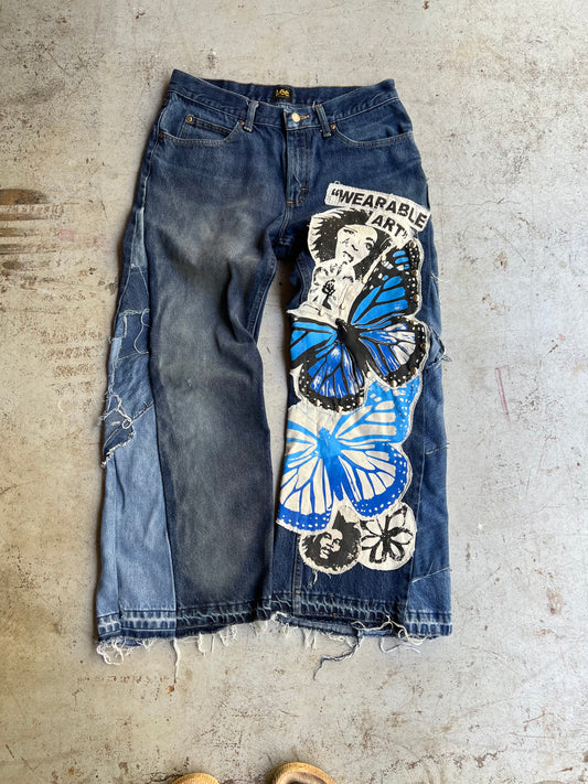"Bloom" Denim 1 of 1 Dark Blue Wash