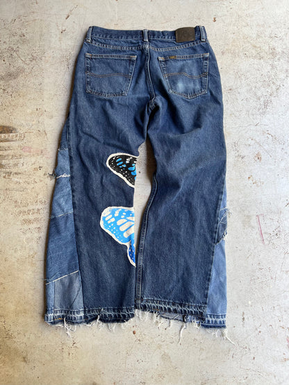 "Bloom" Denim 1 of 1 Dark Blue Wash