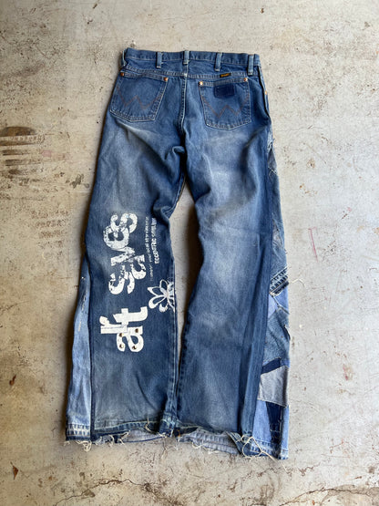 "Bloom" Denim 1 of 1 Mid Blue Wash