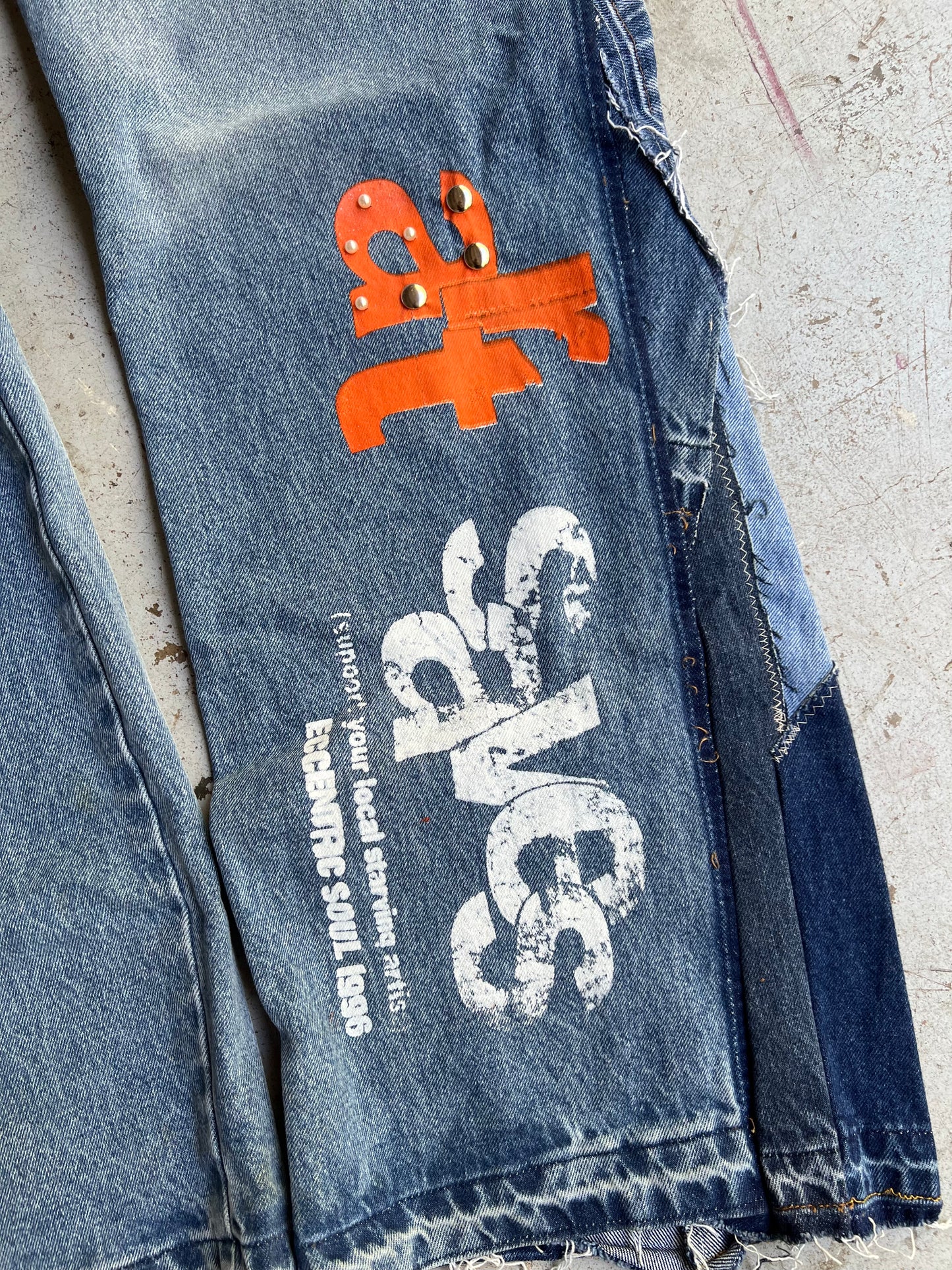 "Bloom" Denim 1 of 1 Mid Blue Wash