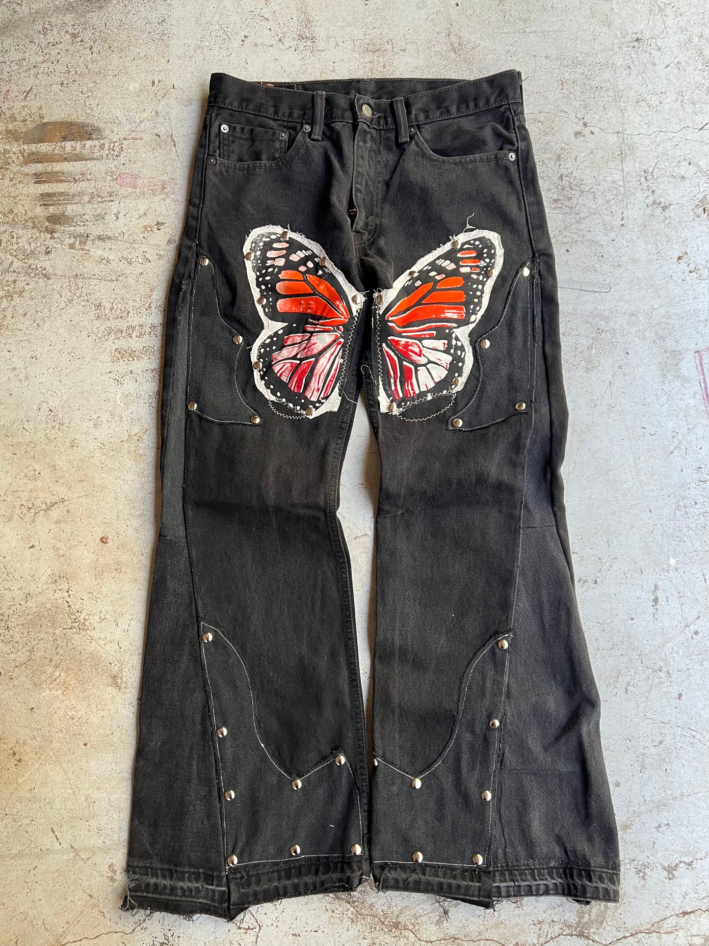 "Bloom" Denim 1 of 1 Dark Black Wash