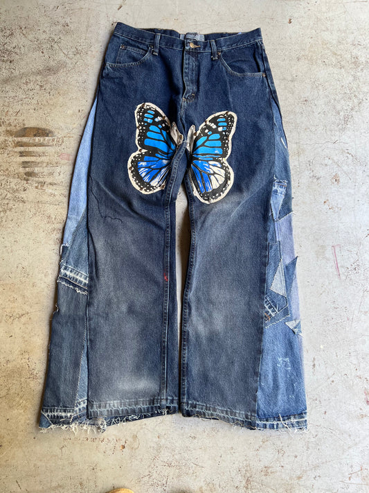 "Bloom" Denim 1 of 1 Dark Blue Wash