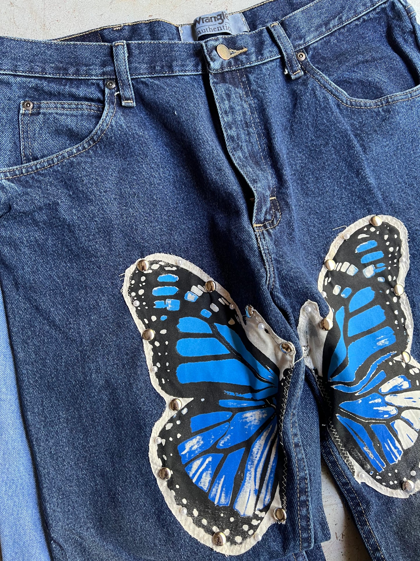 "Bloom" Denim 1 of 1 Dark Blue Wash