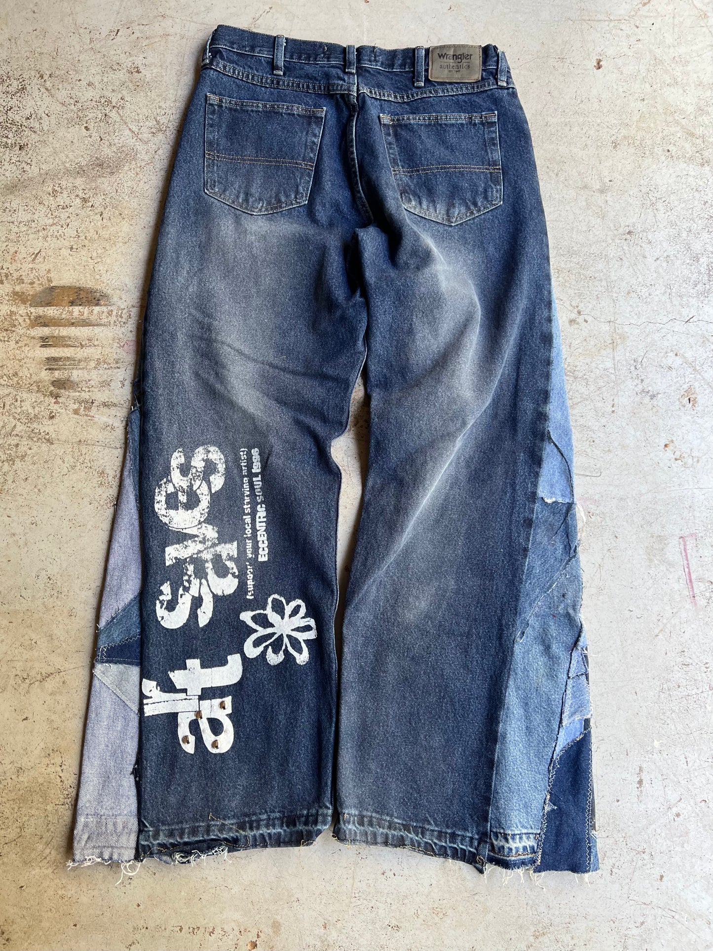 "Bloom" Denim 1 of 1 Dark Blue Wash