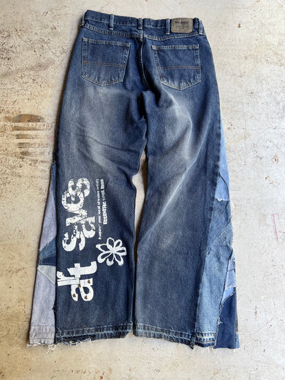 "Bloom" Denim 1 of 1 Dark Blue Wash