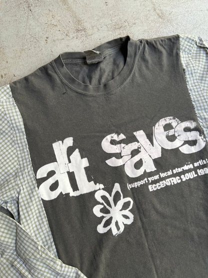 "Art Saves" Flannel Tee