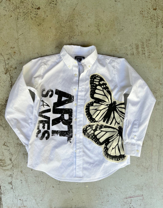"Bloom" Butterfly Button Up