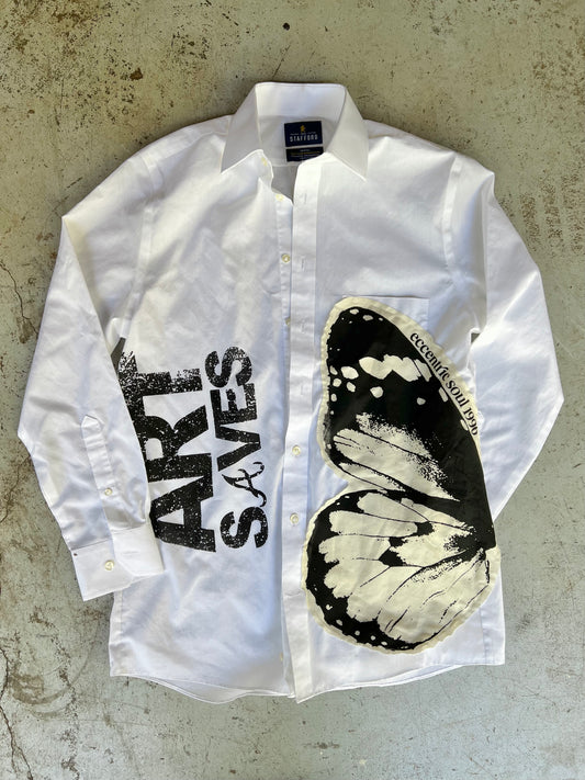 "Bloom" Butterfly Button Up