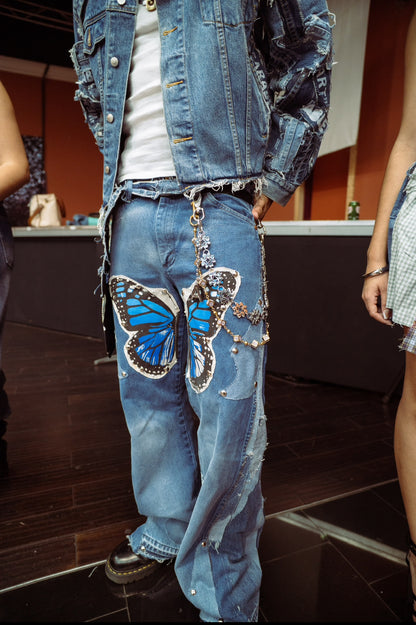 "Bloom" Denim 1 of 1 Mid Blue Wash