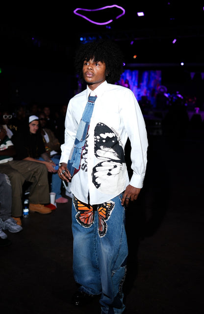 "Bloom" Denim 1 of 1 Mid Blue Wash