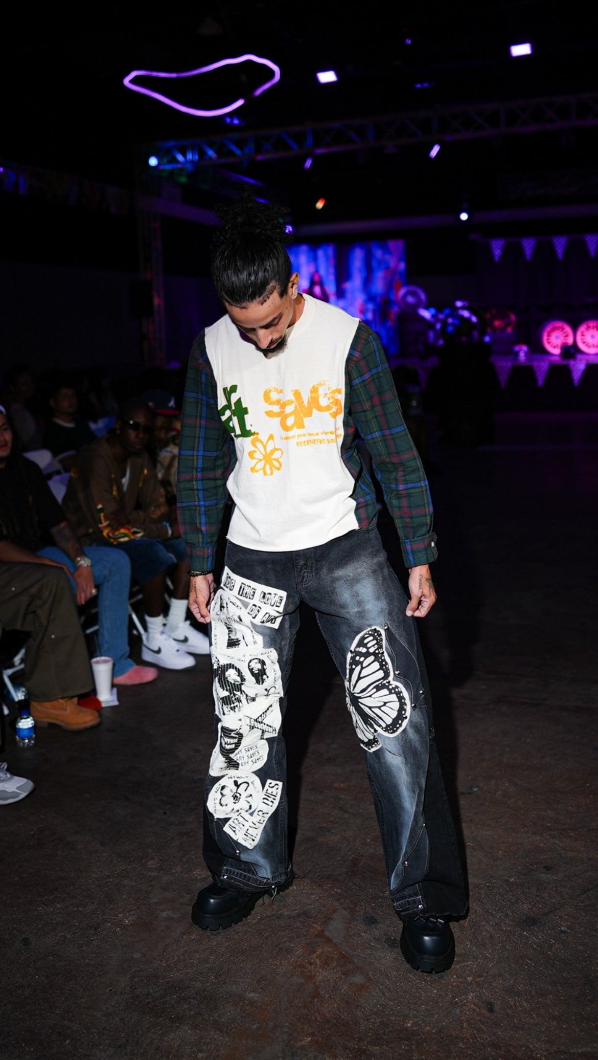 "Art Saves" Flannel Tee